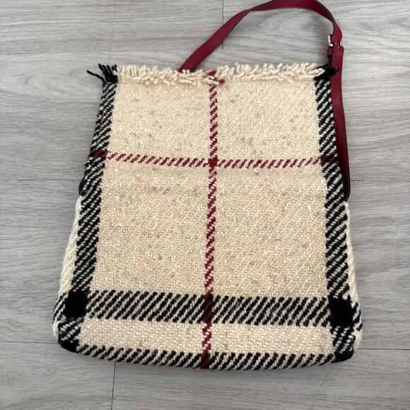 Burberry Wool Bag One Size Color Cream Black Red - Picture 6 of 6